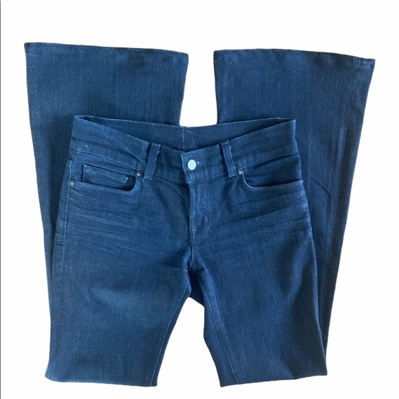 J Brand Lovestory Bellbottom Jeans Dark Wash (27) - Picture 3 of 10